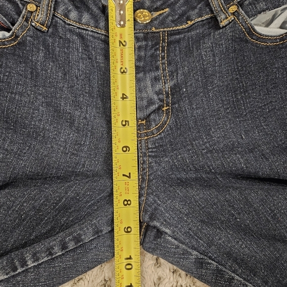 COOGI SZ 13/14 Gold Embroidered Stretch Flare Med Wash Blue Jeans Streetwear - Picture 10 of 13